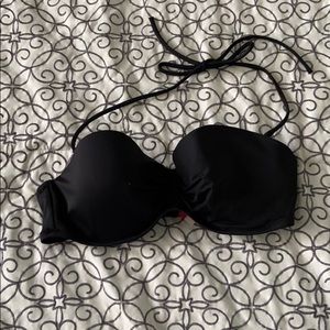 Victoria’s Secret Swim strapless black bikini top